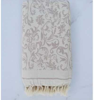 Fouta fleur Tourterelle