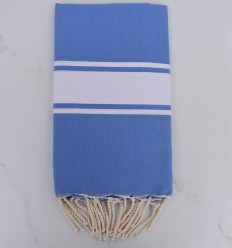 FOUTA PLATE  bleu électrique Fouta Tunisia - 1 2
