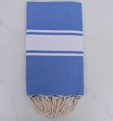 FOUTA PLATE  bleu électrique 