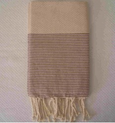 Beigeasse rayée chocolat 