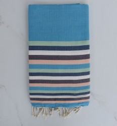 Fouta plate 6 couleurs bleu, vert, aubergine... 