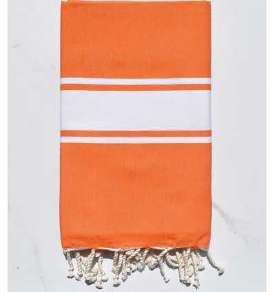 Fouta plate orange vif 