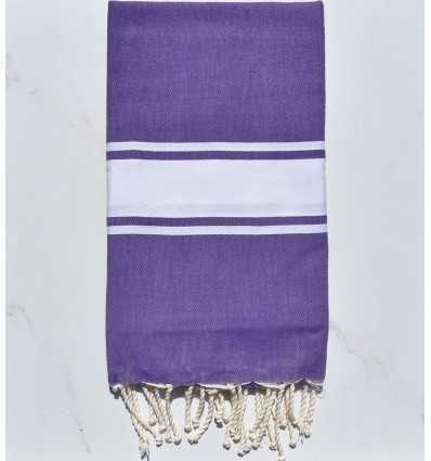 Fouta plate violet améthyste 