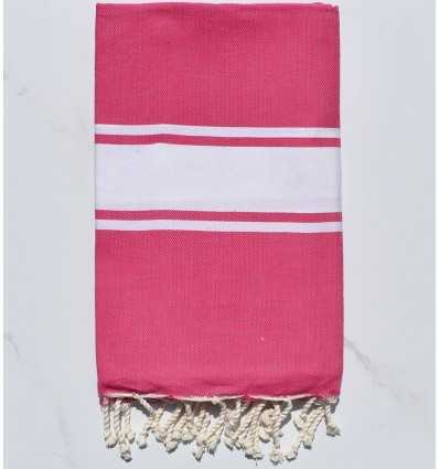 fouta plate rose fushia 