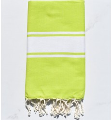Fouta plate vert chartreuse Fouta Tunisia - 1 2