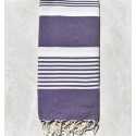 Jeté mauve avec rayures 2m/2m 
