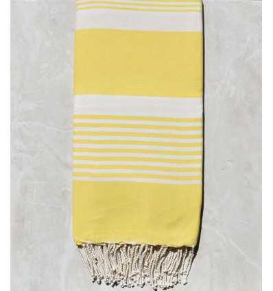 Grande fouta jaune or avec rayures