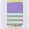 Fouta Plate 5 couleurs mauve avec rayures 