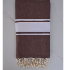 Fouta Plate marron 