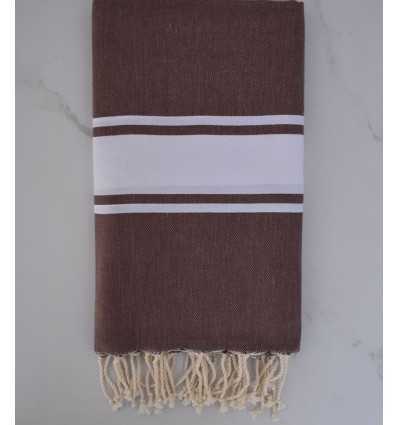 Fouta Plate marron