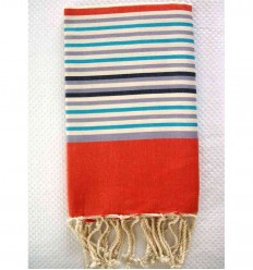 Fouta ziwane 5 couleurs orange 