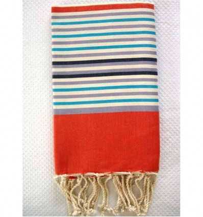 Fouta ziwane 5 couleurs orange