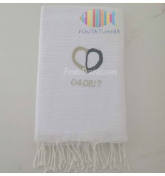 Fouta personnalisée pour mariage 