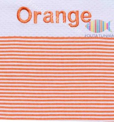 Fouta broderie ORANGE 