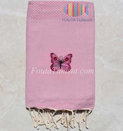 Fouta personnalisée papillon 