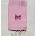 Fouta personnalisée papillon 
