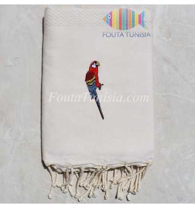 Fouta personnalisée perroquet