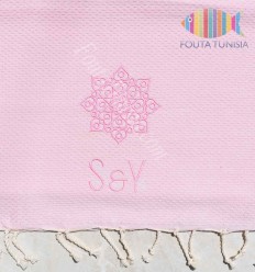 Fouta personnalisée motifs mariage 