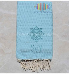 Fouta personnalisée motifs mariage  2