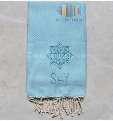Fouta personnalisée motifs mariage 