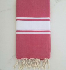 Fouta Plate rose 