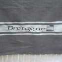 fouta brodée Bretagne gris 