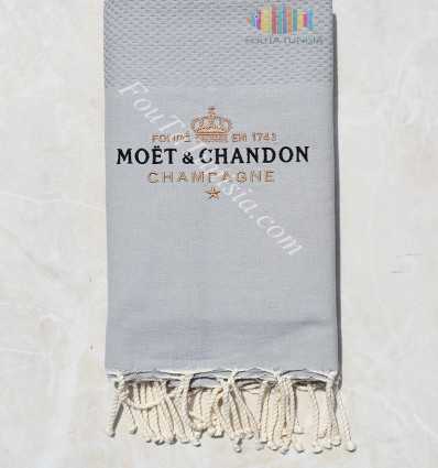 Fouta brodée Moët & Chandon