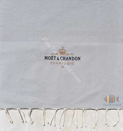 Fouta brodée Moët & Chandon 
