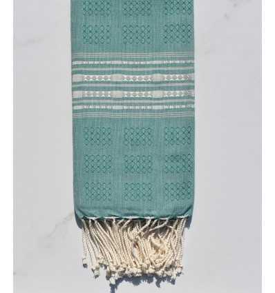 Fouta thalasso avec motifs pale