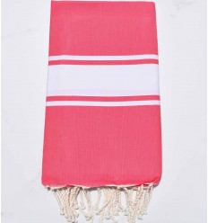 Fouta Plate rose fraise 