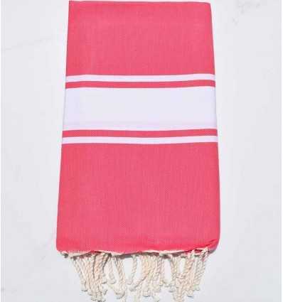 Fouta Plate rose fraise