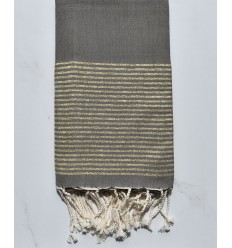 Fouta Lurex vert militaire 