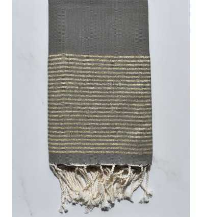 Fouta Lurex plate vert militaire