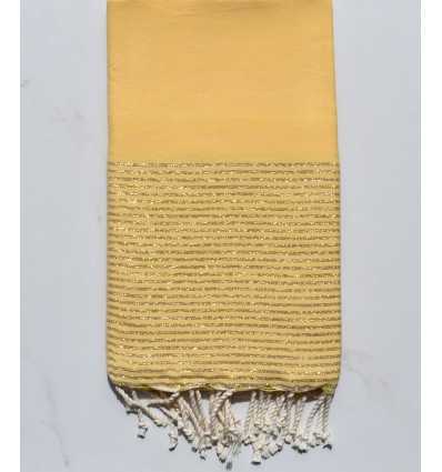 Fouta lurex jaune impérial clair