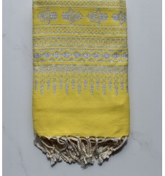 Fouta khomsa jaune 
