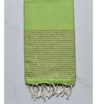 FOUTA Lurex plate vert lime