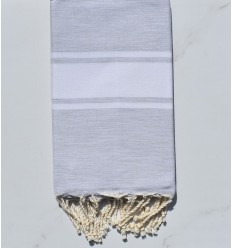 Fouta Plate gris souris claire 
