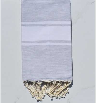 Fouta gris souris claire