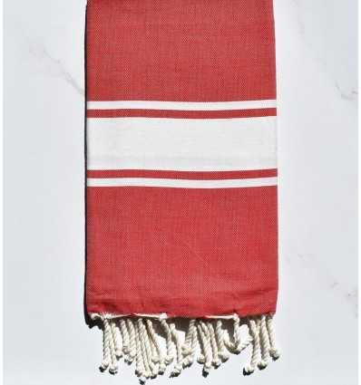 Fouta Plate rouge garance