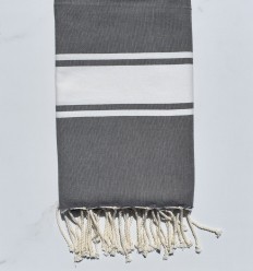 Fouta Plate gris taupe 