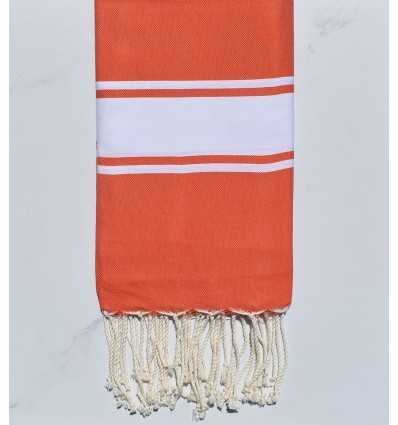 Fouta Plate orange corail