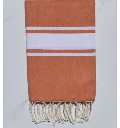 fouta plate tangerine