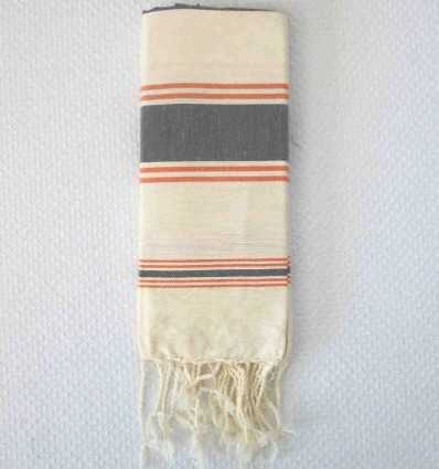 fouta enfant ziwane oranger gris