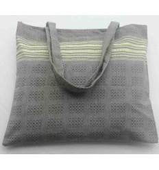 Sac de plage fouta vert militaire avec motifs vert fluo 