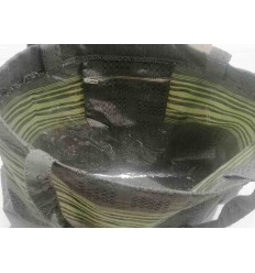 Sac de plage fouta vert militaire avec motifs vert fluo  2