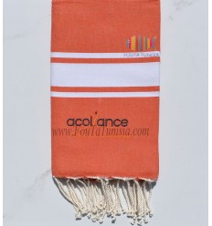 Fouta orange avec broderie 