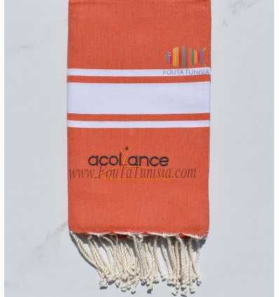 Fouta orange avec broderie