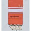 Fouta orange avec broderie 