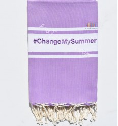 Fouta  violet clair personnalisée 