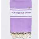 Fouta  violet clair personnalisée 
